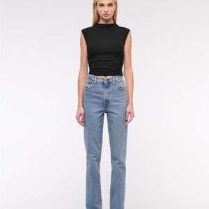 Abercrombie high rise 90s straight jeans